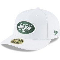 Men's New York Jets New Era White Omaha Low Profile 59FIFTY Fitted Hat 3156584